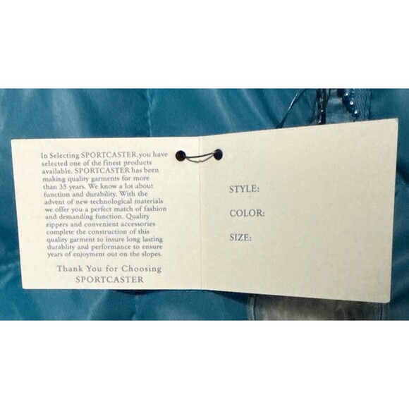 Sportcaster  Puffer Vest Women’s Small Blue Zip Front Pockets Lightweight NEW - Picture 5 of 5